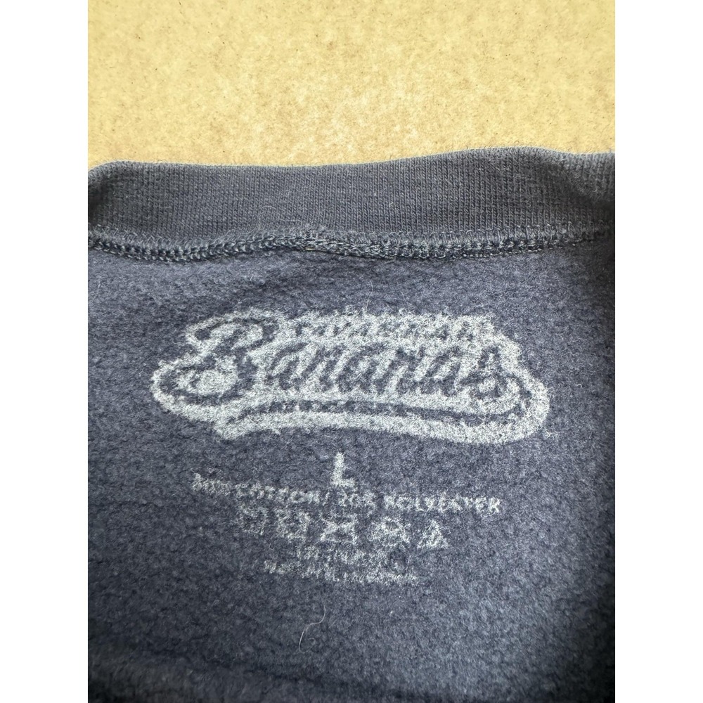 Savannah Bananas Sweatshirt Mens Large Blue Baseball Pullover Crewneck Fleece - Picture 2 of 6